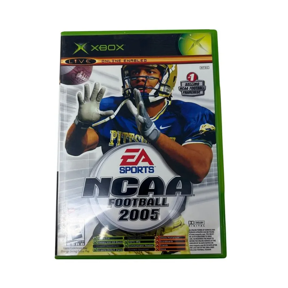 NCAA Football 2005 Original + Top Spin Xbox Complete Video Game